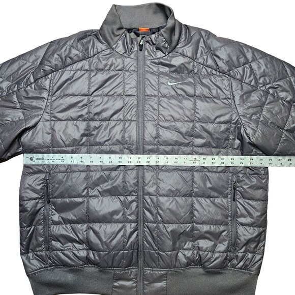 Nike Men's Puffer Jacket Y2K full Gray full zip 90's Gorpcore XXL - Picture 6 of 13